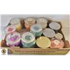 CANDLES- ASSORTED BOX LOT OF 13