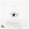 Image 1 : #261-NATURAL BLUE SAPPHIRE RING SZIE 8.75
