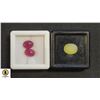 Image 1 : #172-GENUINE RED RUBY 4.65CT & OPAL 2.29CT GEMSTON