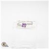 Image 1 : #247-NATURAL AMETYHYST & CZ RING SIZE 7.75