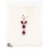 Image 1 : #258-NATURAL GARNET &CZ PENDANT