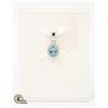 Image 1 : #255-NATURAL BLUE TOPAZ &CZ  PENDANT