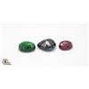 Image 1 : #76-GENUINE RUBY,SAPPHIRE ,EMERALD GEMSTONE 69.75C