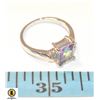 Image 1 : SIZE 10 RAINBOW RHINESTONE SILVER COLORED