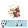 Image 1 : RUBY RED ZIRCON RING EMBROIDERED SIZE 10  NEW