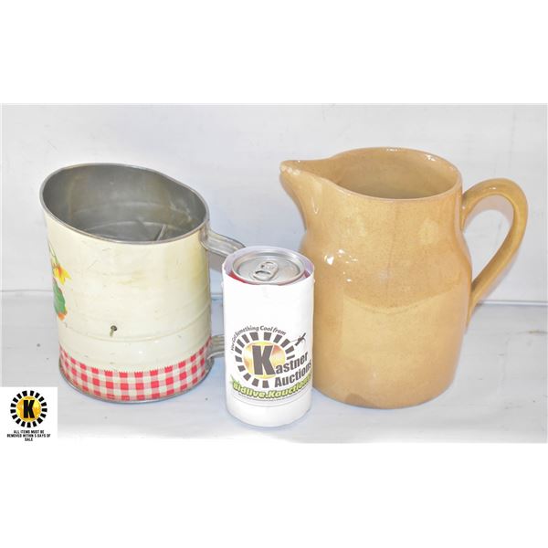 ANTIQUE SIFTER & MEDALTA JUG