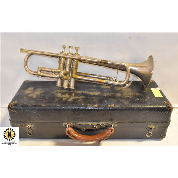 1911 CONN TRUMPET IN CASE. SERIAL # 12575. ESTATE.