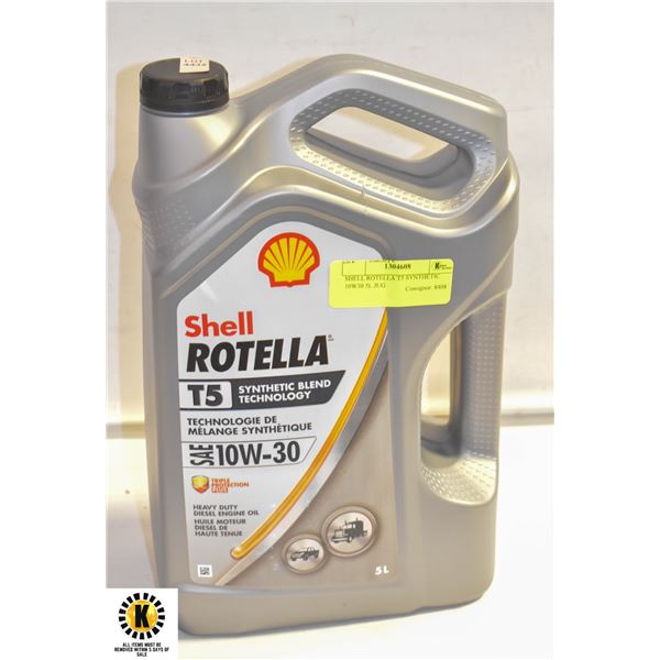 SHELL ROTELLA T5 SYNTHETIC 10W30 5L JUG