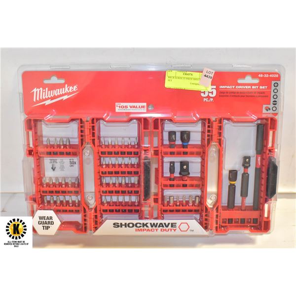 MILWAUKEE 55 PIECE SHOCK WAVE SET