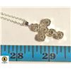 Image 1 : 6 STONE CROSS PENDANT WITH ADJUSTABLE NECKLACE