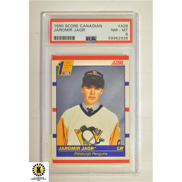 JAROMIR JAGR SCORE CANADIAN PSA 8 (1990)