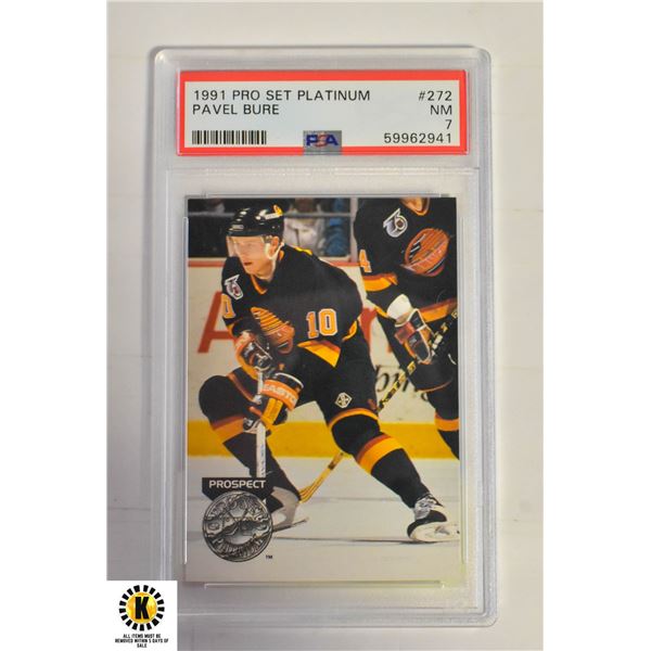 PAVEL BURE PRO SET PLATINUM ROOKIE PSA 7 (1991)