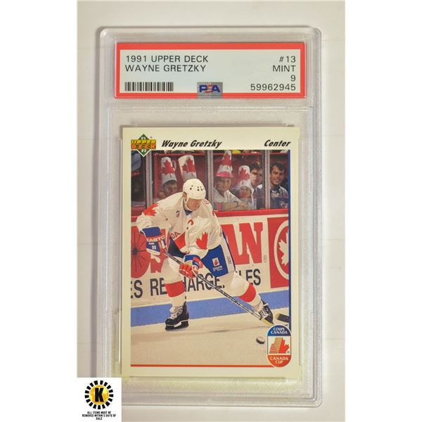 WAYNE GRETZKY UD CANADA CUP PSA 9 (1991)