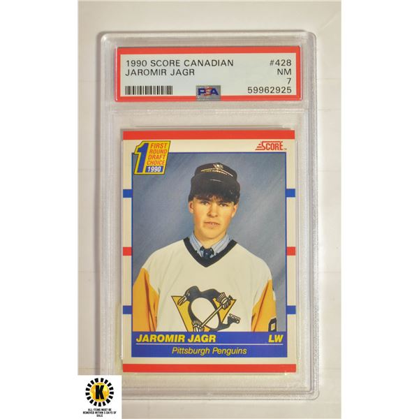 JAROMIR JAGR SCORE CANADIAN PSA 7 (1990)