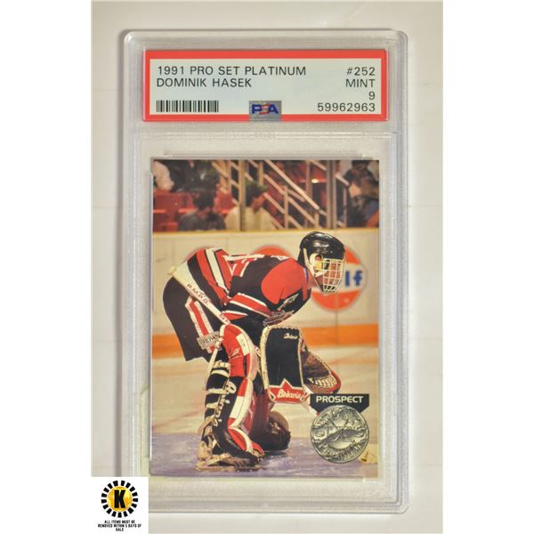 DOMINIK HASEK PRO SET PLATINUM PSA 9 (1991)