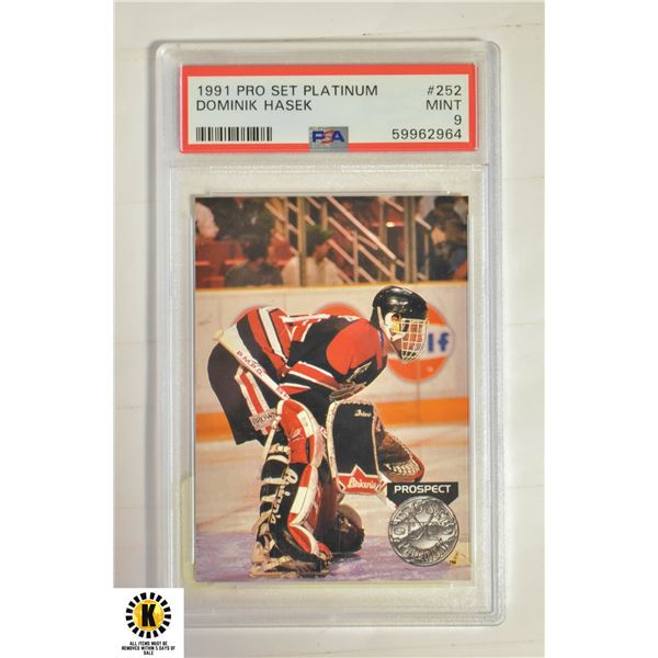 DOMINIK HASEK PRO SET PLATINUM PSA 9 (1991)