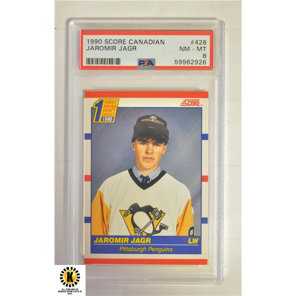 JAROMIR JAGR SCORE CANADIAN PSA 8 (1990)