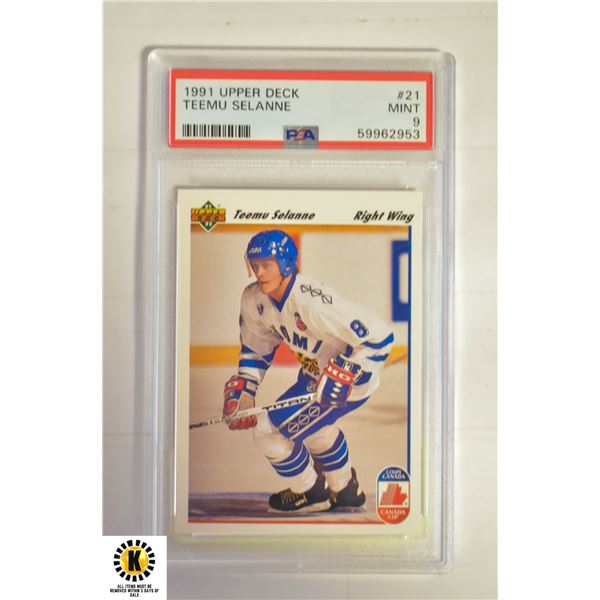 TEEMU SELANNE ROOKIE PSA 9 (1991)