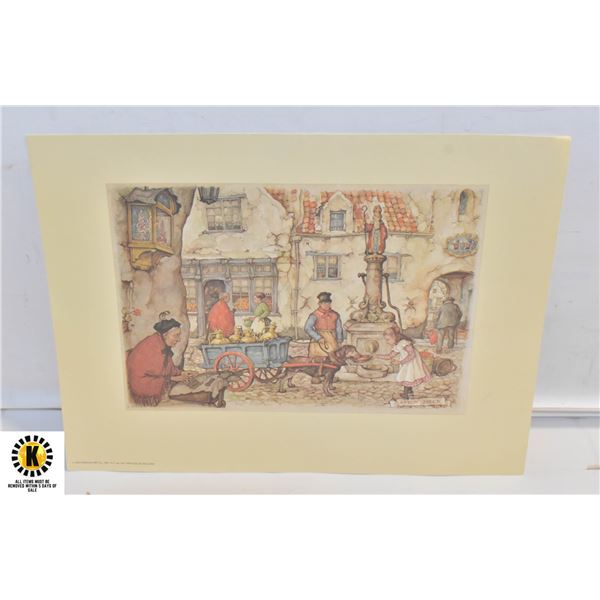 VINTAGE ANTON PIECK LITHOGRAPH PRINT 1970