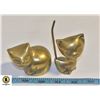 Image 1 : 2 VINTAGE MID CENTURY SOLID BRASS CATS