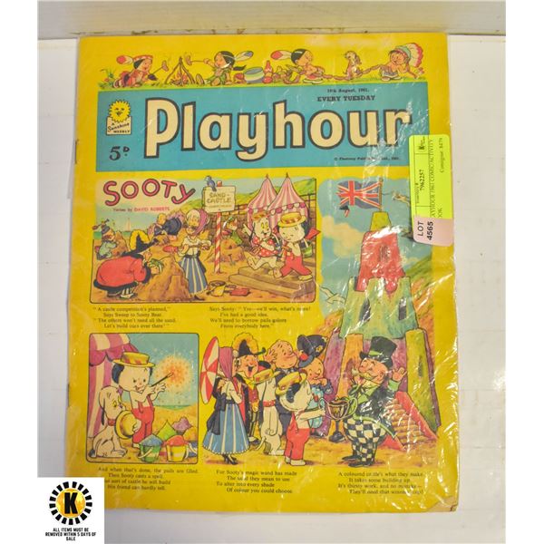 PLAYHOUR 1961 COMIC/ACTIVITY BOOK