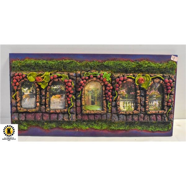 3D ORIGINAL ART PIECE  GARDEN WINDOWS 