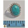 Image 1 : OVAL CUT NATURAL TURQUOISE SZ 7.75