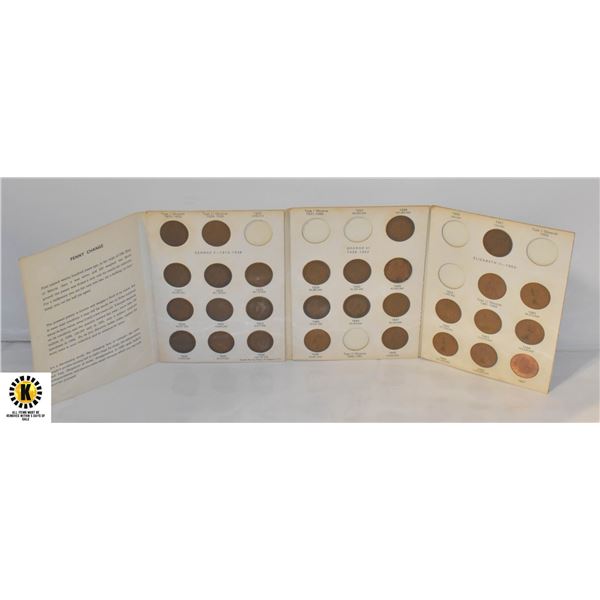 BOOK OF 1926-1967 GREAT BRITAIN PENNIES