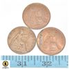 Image 1 : LOT OF 3 OLD GREAT BRITAIN LARGE PENNY COINS