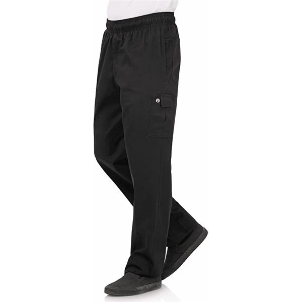 NEW CHEF WORKS MEN'S CARGO CHEF PANTS, SMALL