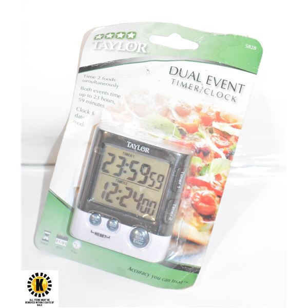 NEW TAYLOR DUAL EVENT TIMER CLOCK New taylor dual event timer clock