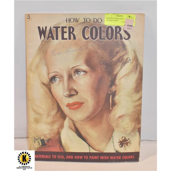 VINTAGE "HOW TO DO WATERCOLORS"