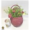 Image 1 : HOME DCOR GLOBE FLORAL BASKET PITCHER