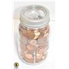 Image 1 : PENNIES- VINTAGE JAR LOT- WEIGHT 7 LBS.
