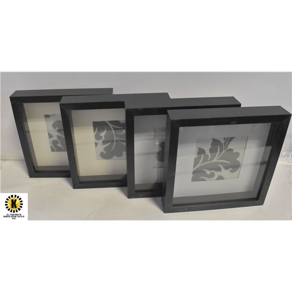 SET OF 4 IKEA RIBBA PICTURE FRAMES