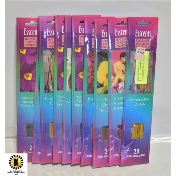 10 ASSORTED INCENSE STICKS