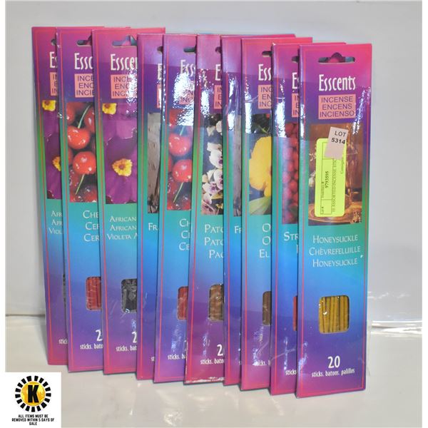 10 ASSORTED INCENSE STICKS