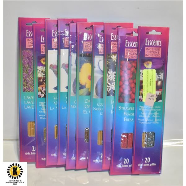 10 ASSORTED INCENSE STICKS