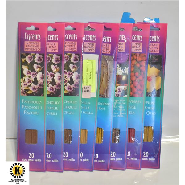 10 ASSORTED INCENSE STICKS