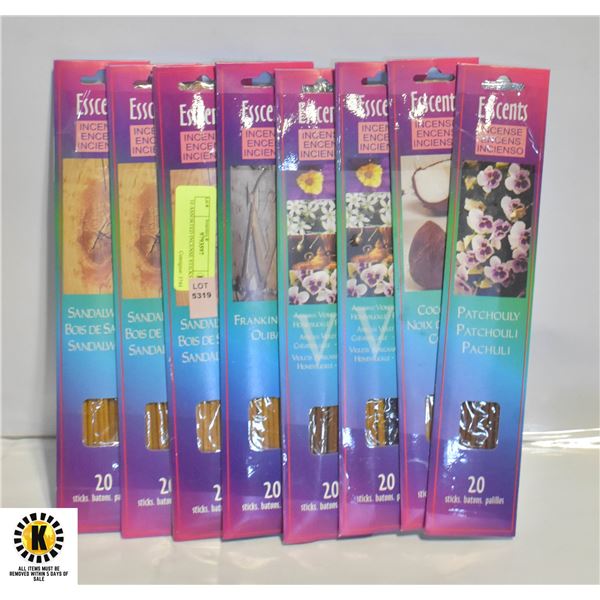 10 ASSORTED INCENSE STICKS