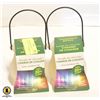 Image 1 : 2 COLOR CHANGING LED CITRONELLA PATIO CANDLES