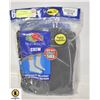 BLACK CREW SOCKS 12-16 SIZE 6-PACK