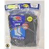 Image 1 : BLACK CREW SOCKS 12-16 SIZE 6-PACK