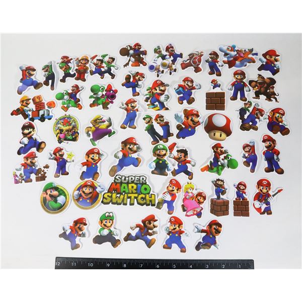 NEW 50PC  MARIO THEME STICKER SET