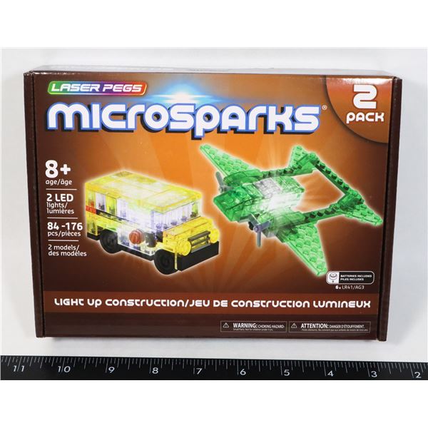 NEW LASER PEGS 2PC BUILDING SET. INCLUDES 2 LED