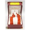 Image 1 : TWIN BURNT ORANGE STATEMENT RHINESTONE