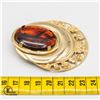Image 2 : STATEMENT GOLD TONE BROOCH W/ INTRICATE