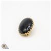 SMALL VICTORIAN INSPIRED BLACK OVAL POLISHED