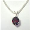 Image 1 : BZ1428-35 SILVER GARNET 18" (1.8CT) NECKLACE
