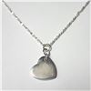 Image 1 : BZ1428-40 SILVER HEART SHAPE 16" NECKLACE